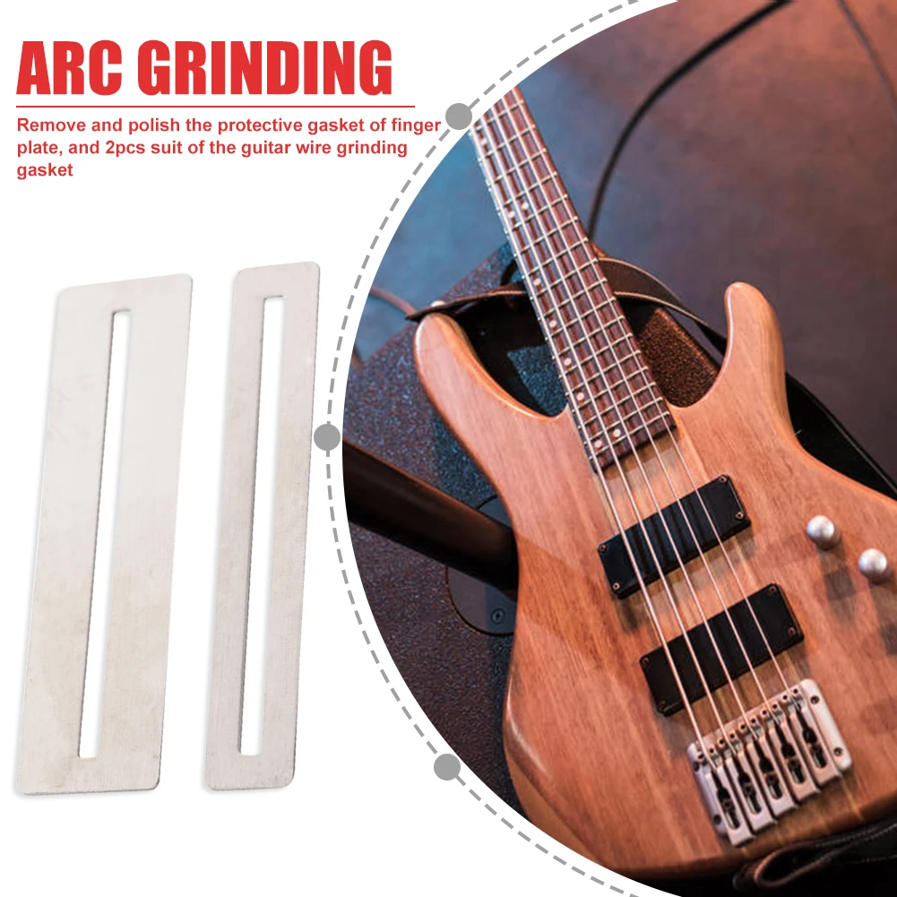 2 stücke gitarre fret schutz metall griffbrett griffbrett schutz schutzhülle schleifen dichtung werkzeug für elektrische gitarre bass f