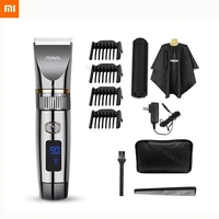 fast ship stock xiaomi riwa electric hair clipper cordless barber professional full set for man barber hair trimmer led display