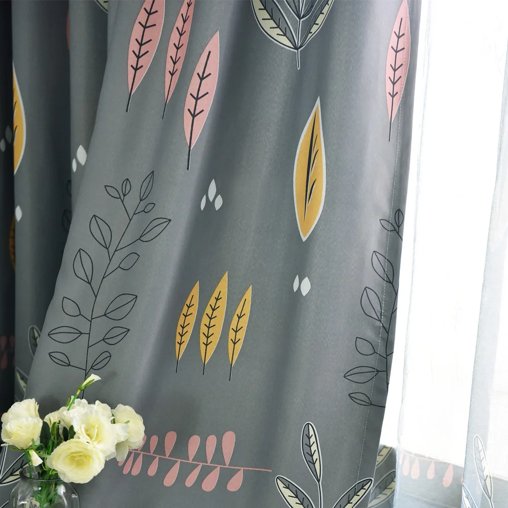 NAPEARL 1 шт. мультфильм листья дизайн высокие затенения шторы гостиная украшение