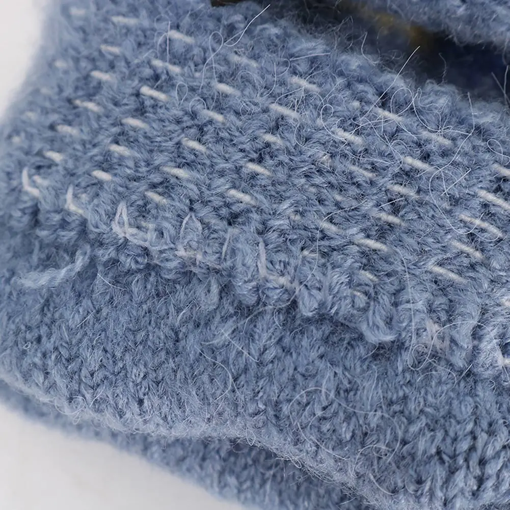 

Cute Cartoon Knit Warm Sport Half Finger Gloves for Winter Girls Boys Kid Toddler JL