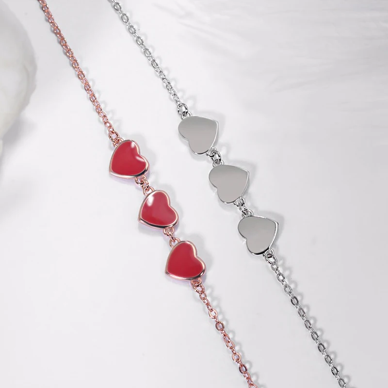 Модные женские браслеты для спорта и отдыха розовое золото серебро три love в форме