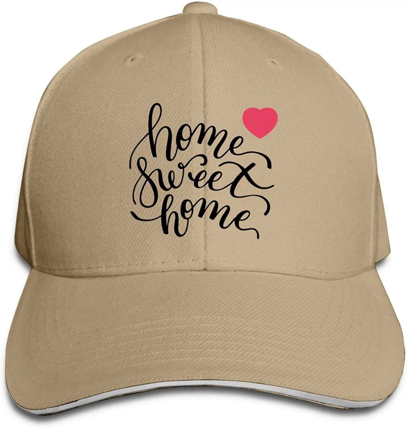

Home Sweet Home Sandwich Hat Printed Baseball Cap Headgear Unisex Outdoor Casquette Black