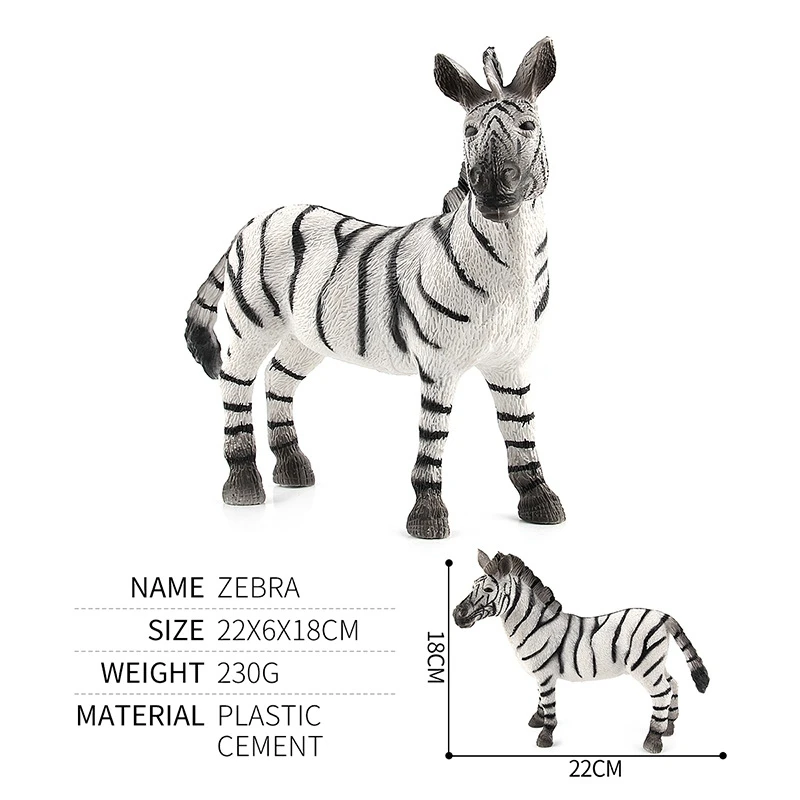 

Simulation Zoo Static Plastic Model Animal Model Decoration Zebra Model