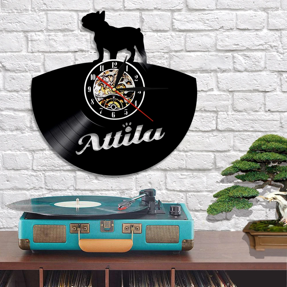 Настенные часы в французском стиле с виниловой пластиной | Дом и сад