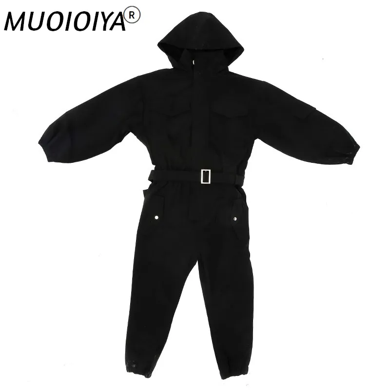 

Модные дизайнерские комбинезоны, мужские комбинезоны-карго, повседневные однотонные брюки с капюшоном, комбинезоны с длинным рукавом, мужс...