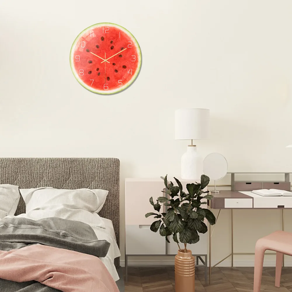 

Fruit Wall Clock Orange Lemon Fruits Acrylic Wall Clock Lime Pomelo Modern Kitchen Clock Watch Home Decor Wall Art Timepiece