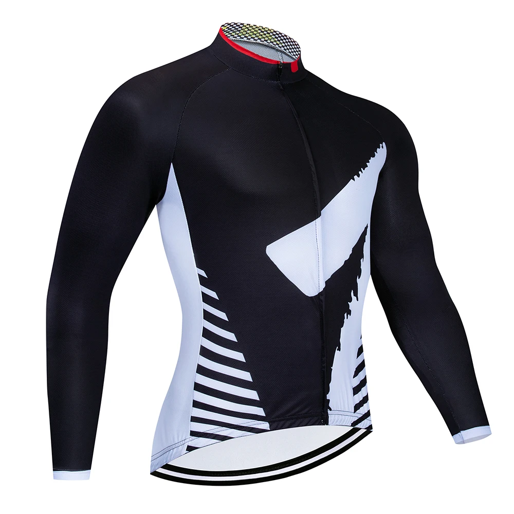 Jerseys Коллекция весна-осень, новая черная велосипедная майка с длинным рукавом, Мужская Уличная гоночная велосипедная майка, набор ropa ciclismo - Цвет: Jerseys