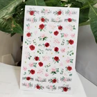 Самоклеящиеся 3D-Наклейки для ногтей, Стикеры для ногтей, модные наклейки с розами для маникюра, украшения для нейл-арта