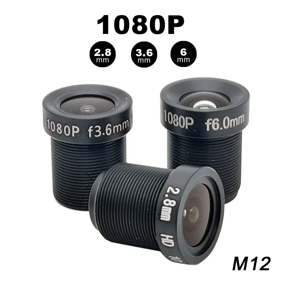 

HD 1080P CCTV LENS 2.8/3.6/6mm M12 Mount 2MP Aperture F2.0 1/3" ,F2.0 1/2.7" Image Format For Surveillance Security Camera