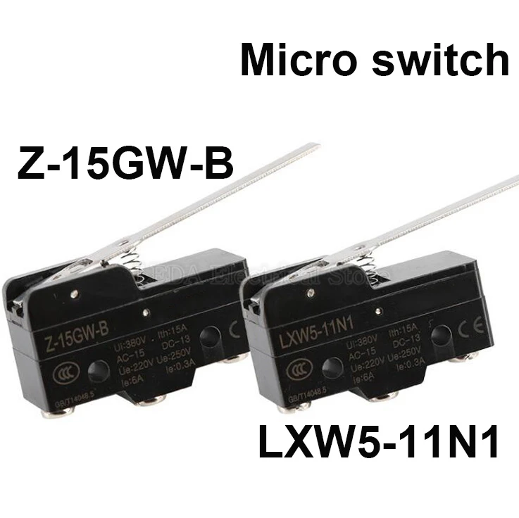 1 шт. LXW5-11N1/Z-15GW-B 15A 380V микро концевой выключатель с длинным рычагом SPDT экшн-выключатель для путешествий