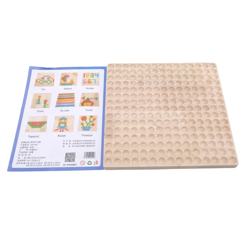 

Kids Toys Educational Montessori Color Sorting Wooden Toys Hands Brain Training Clip Beads Math Toy Game For Children's Gift