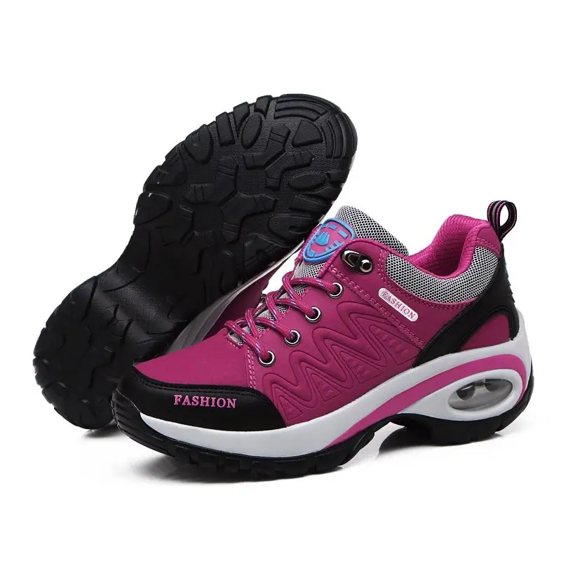 

Oversize Outdoor Cushioned Sole Sport Shoes Woman Trekking Sneakers Women's Hiking and Running Shoes Women Sports Red GMB-2337