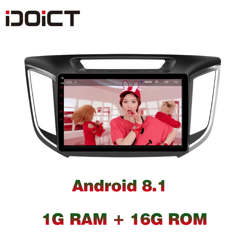 Автомобильный DVD плеер IDOICT Android 9 1 GPS навигация мультимедиа для Hyundai Creta IX25 Радио 2014