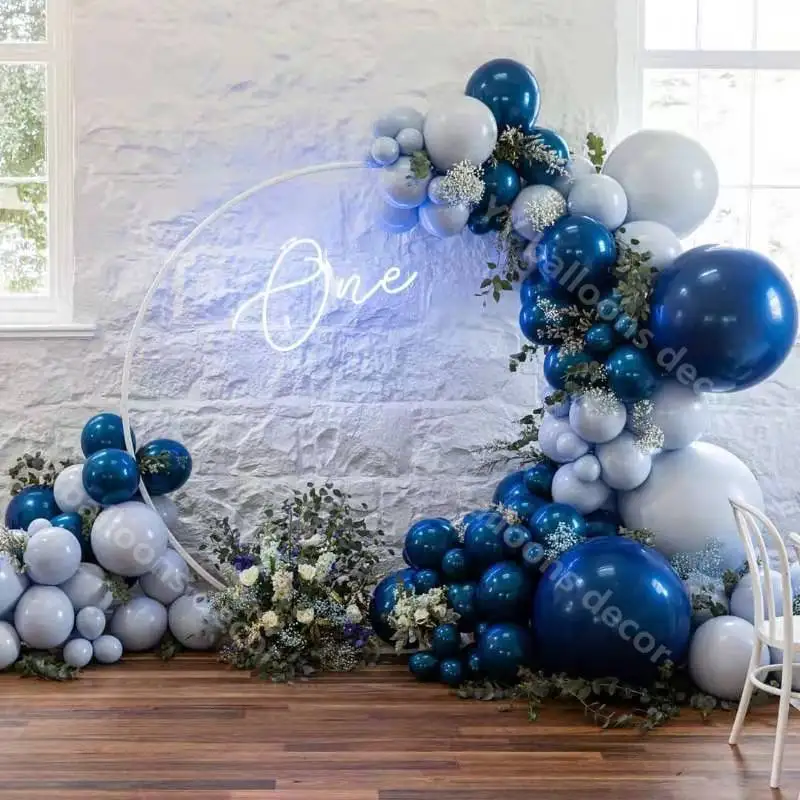 

DIY Navy Blue Macaron Blue Balloon Garland Arch Kit Baby Wedding Shower 1st Happy Birthday Party Decoration Balloons Supplies