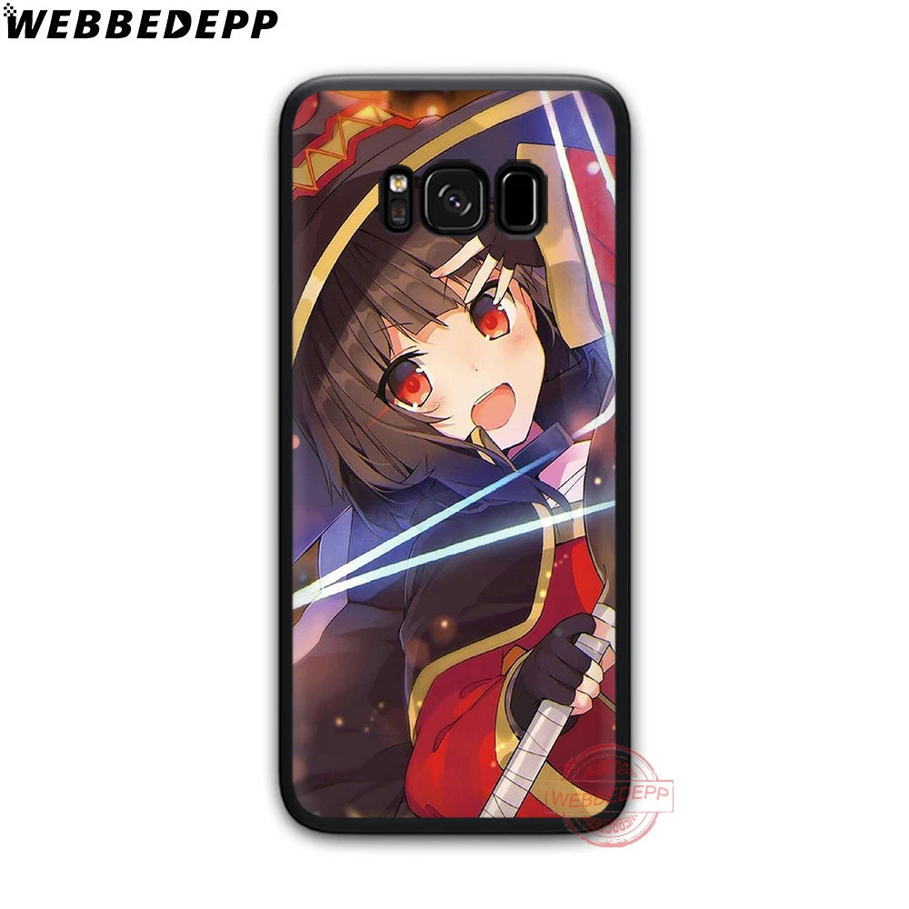 WEBBEDEPP аниме Konosuba Megumin мягкий чехол для телефона с изображением цветов Samsung S6 S7 край