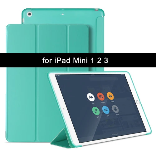 Чехол для iPad mini 5, Aiyopeen, магнитный чехол из искусственной кожи и мягкого ТПУ, чехол для iPad mini 1 2 3 4 5 - Цвет: Green-123