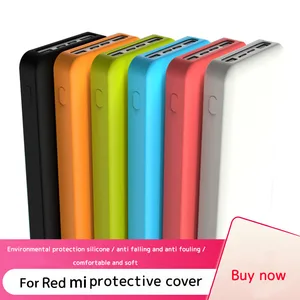 silicone protector case cover for red mi power bank 20000 mah powerbank case dual usb 10000 mah skin shell sleeve cover free global shipping