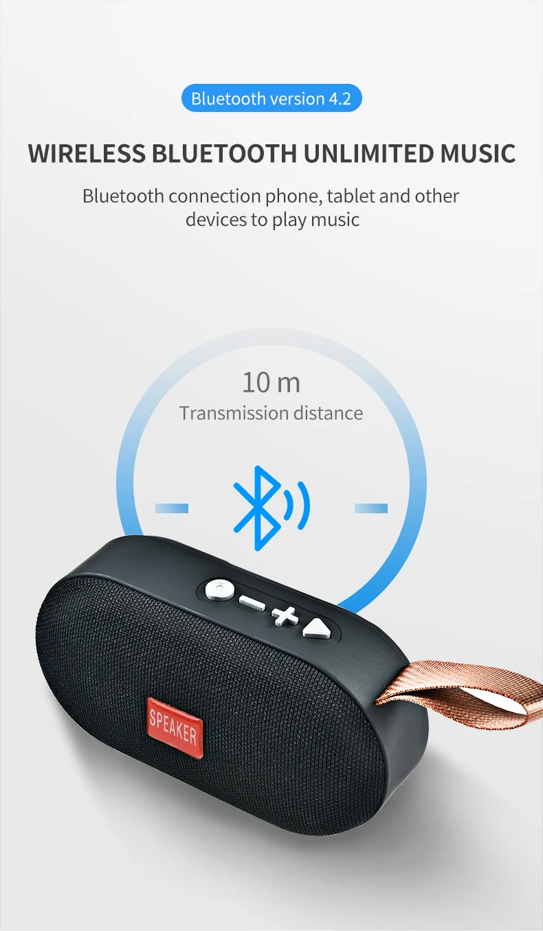 T7 Мини Bluetooth динамик Портативный беспроводной громкий динамик звуковая система 3D стерео музыка объемный открытый динамик Поддержка FM TFCard