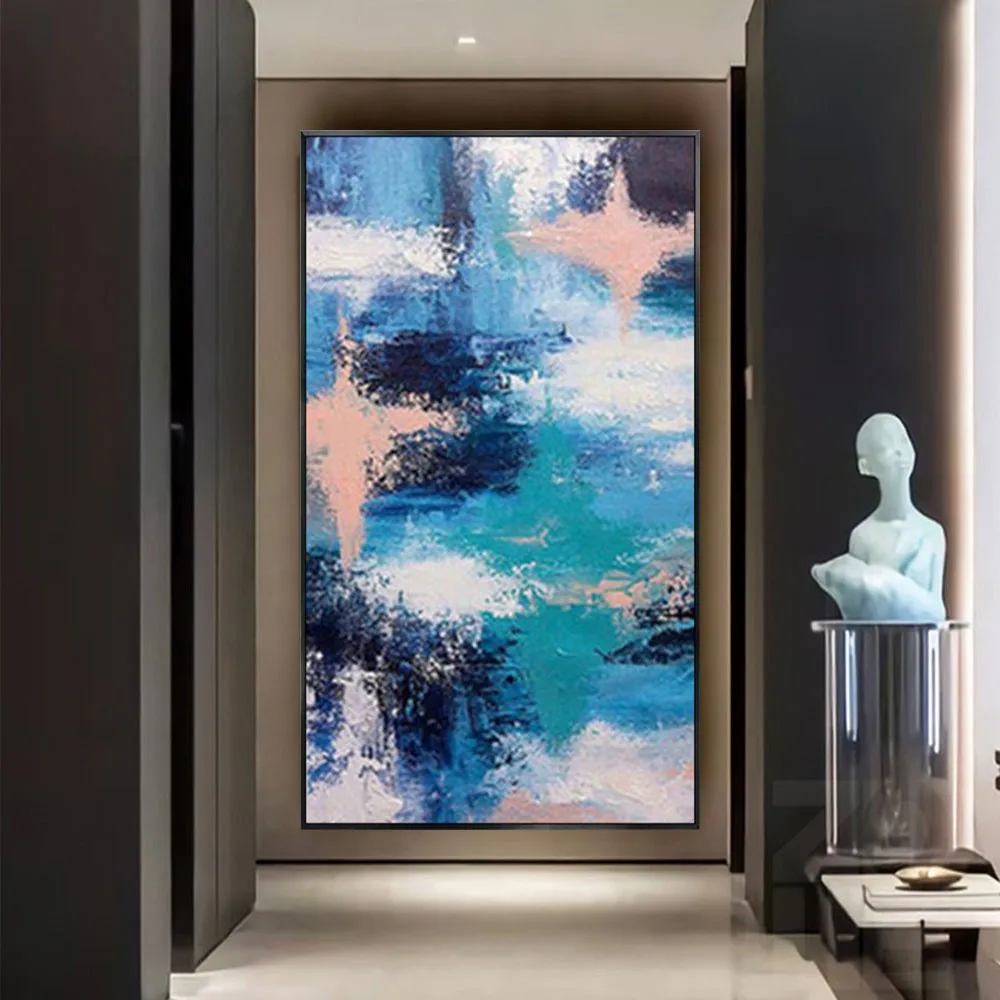 

Free Shipping Handmade Texture Huge Abstract Oil Painting Modern Canvas Art Decorative Knife Flower Paintings For Wall Decor Art