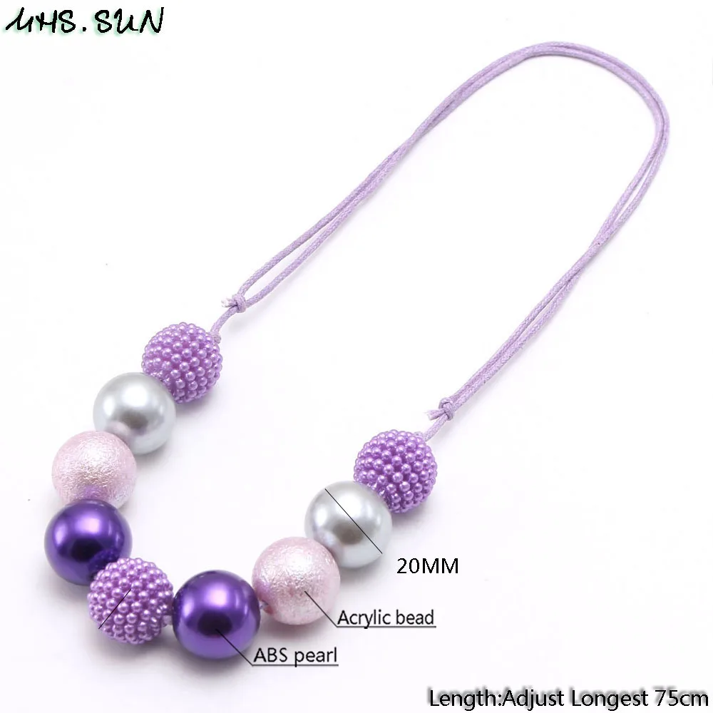 Новинка детское ожерелье MHS.SUN с крупными бусинами украшение сделай сам для