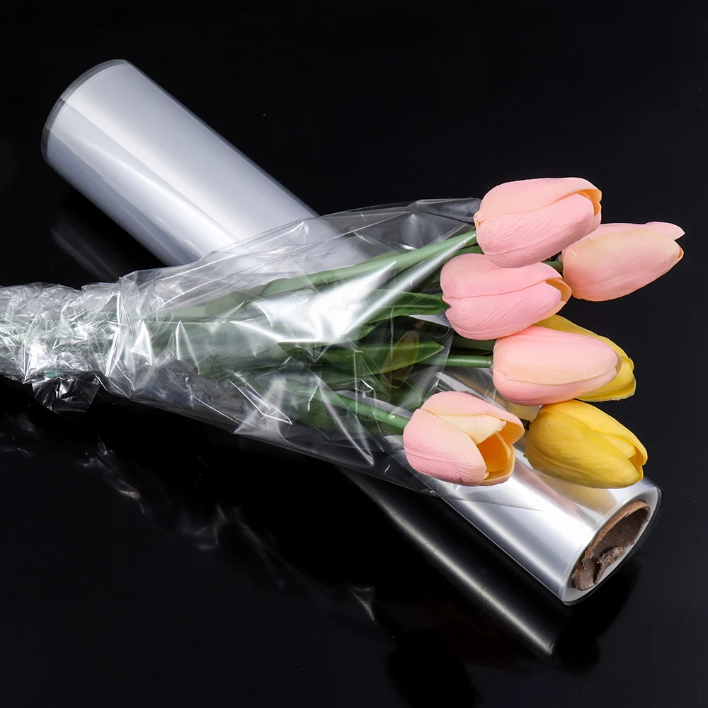 Прозрачная целлофановая пленка рулон Подарочный букет цветов корзины