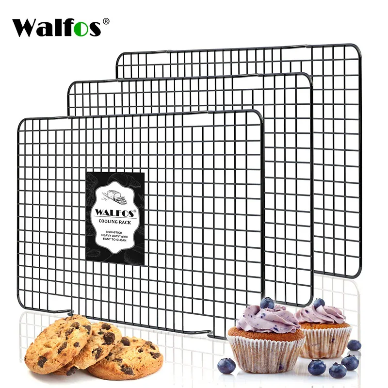 

WALFOS Stainless Steel Nonstick Cooling Rack Cooling Grid Baking Tray For Biscuit/Cookie/Pie/Bread/Cake Baking Rack Hot Sale