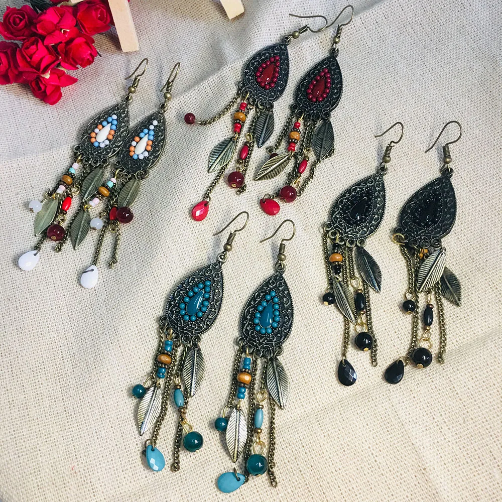 Бохо ювелирные изделия летние серьги для женщин Ловец снов Висячие Популярные