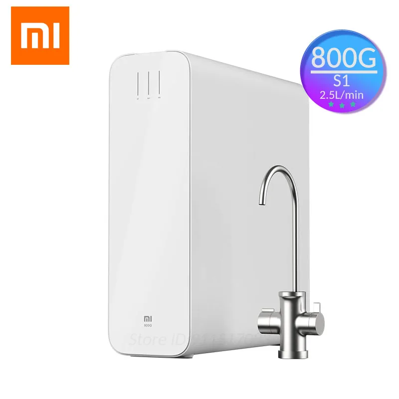 

Xiaomi Mi двойной выход воды очиститель S1 800G Tankless подогреватель воды при помощи обратного осмоса обратный осмос OLED дисплей кран 5-уровневая филь...