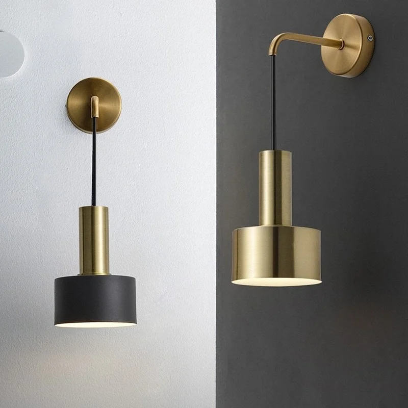 

Wall lamp bedroom bedside lamp wall lamp Nordic simple modern living room stair lamp corridor hotel light luxury wall lamp