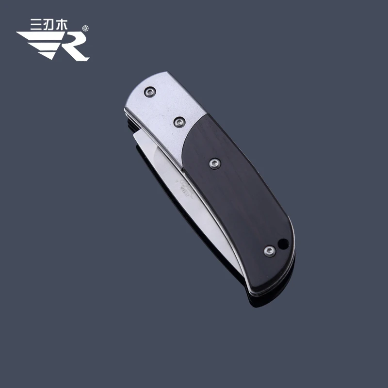 Складной нож SANRENMU 785 с деревянной ручкой|Ножи| |