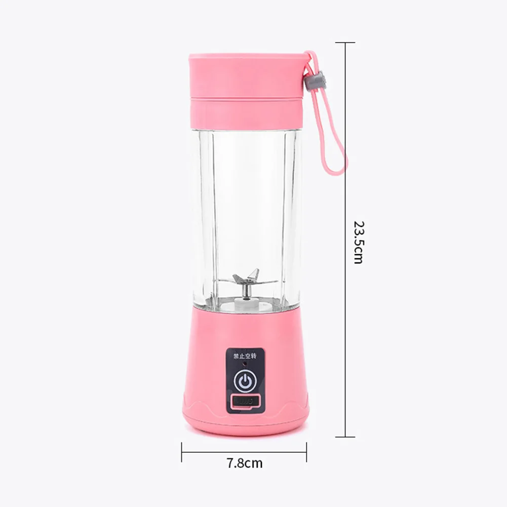 Портативная электрическая бытовая мини соковыжималка для фруктов 380 мл бутылка