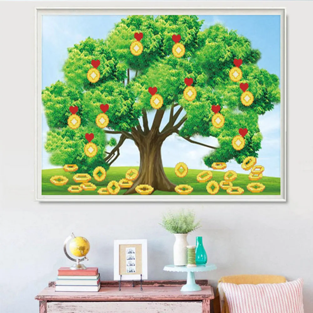 

Diy Diamant Malerei Die Geld Baum Des Glücklich Voller Diamanten Chinesischen Stil Eingerichteten