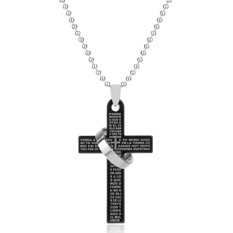 Ожерелье из нержавеющей стали с христианскими библиями для женщин и мужчин