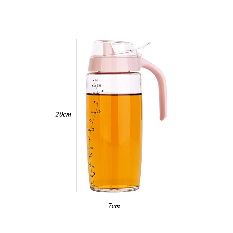 

550ML Leakproof Oil Tank Glass Jug Gravy Boats Vinegar Pot Soy Sauce Oil Bottle Sesame Oil Pot Vinegar Bottles Kitchen Tools