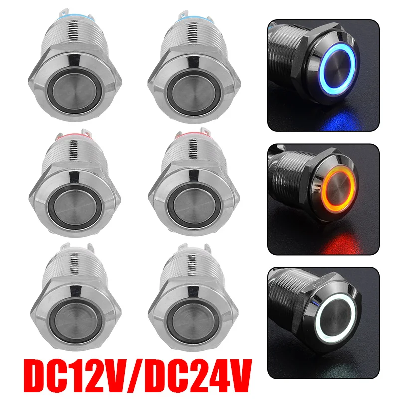 1 шт. светодиодный кнопка для автомобиля 12 В/24 В переключатель питания из