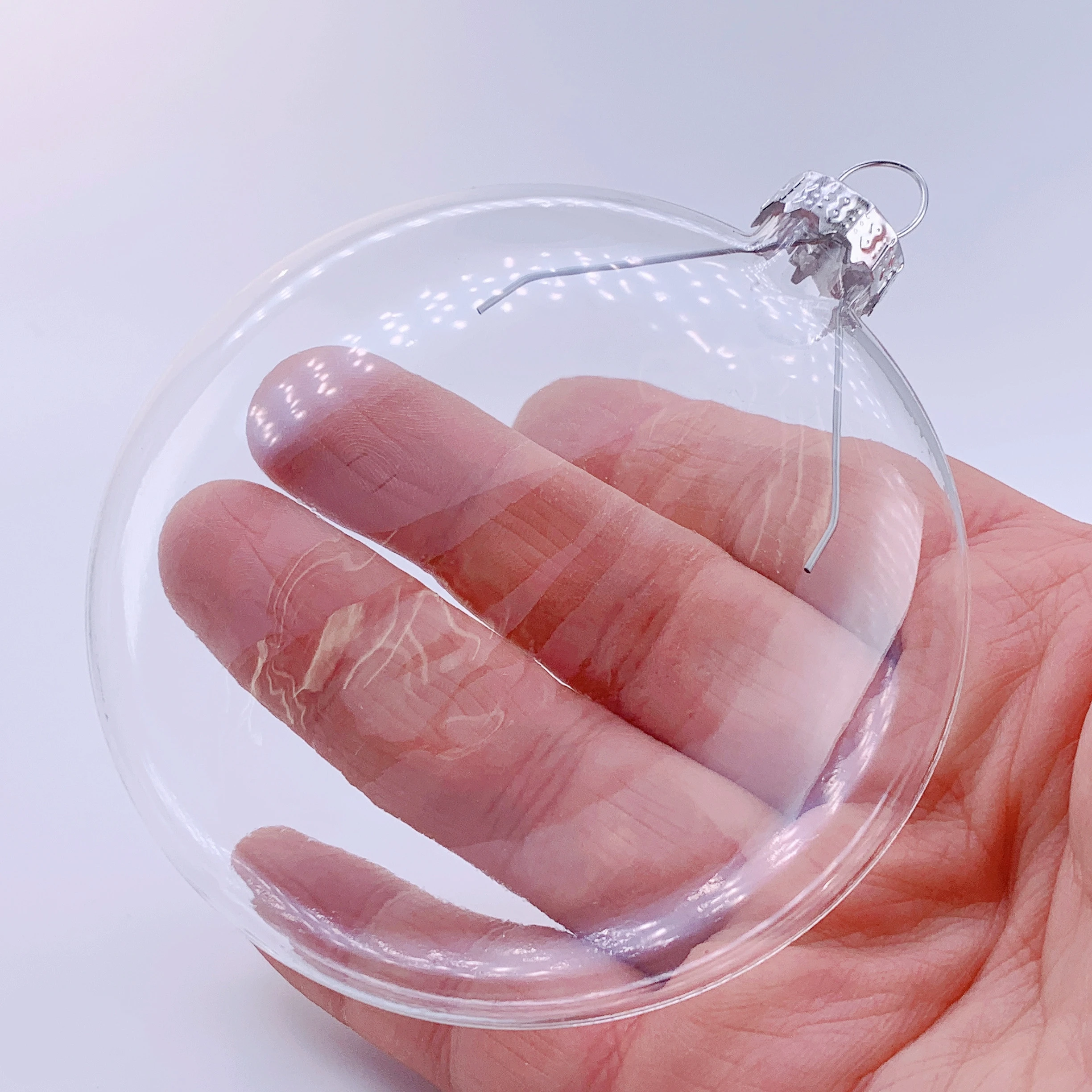 

Promotion - 5/Pack, DIY Paintable Christmas Decoration Ball 80mm Glass Disc Oval Ornament