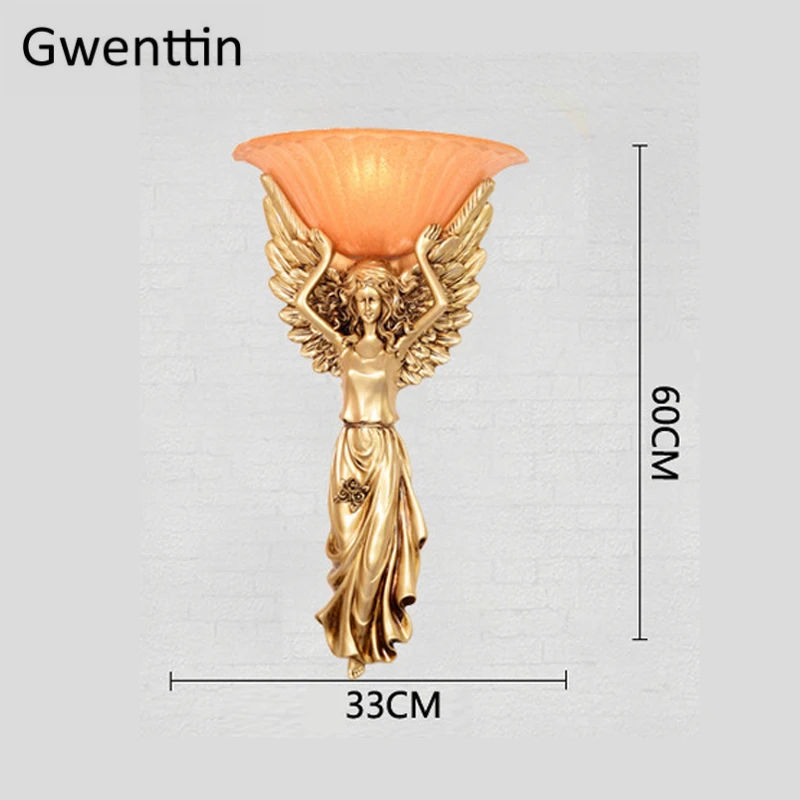 Настенный светильник с ангелом для дома декоративные настенные бра спальни
