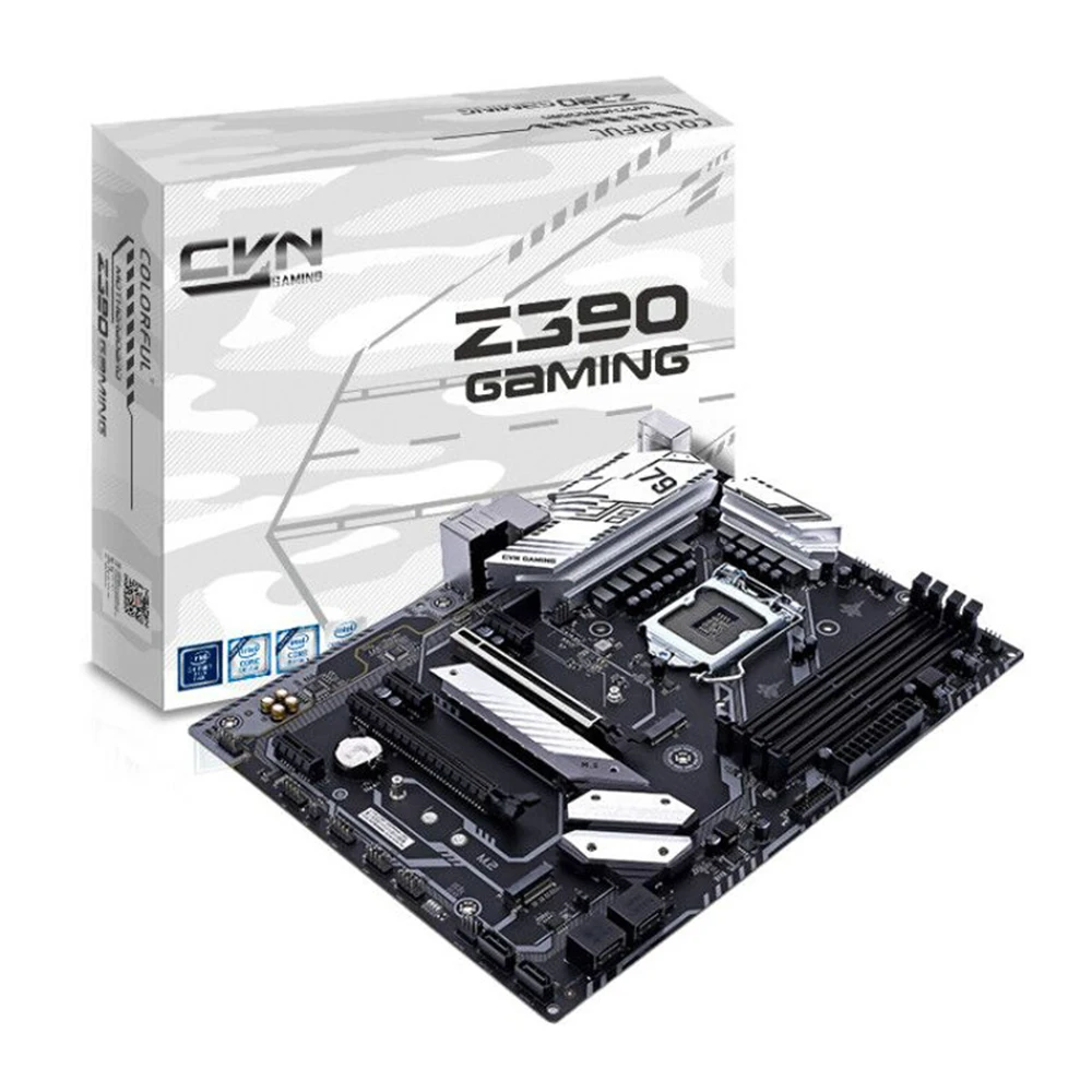 Цветная игровая материнская плата CVN Z390 V20 с поддержкой процессоров Intel LGA1151 Coffee