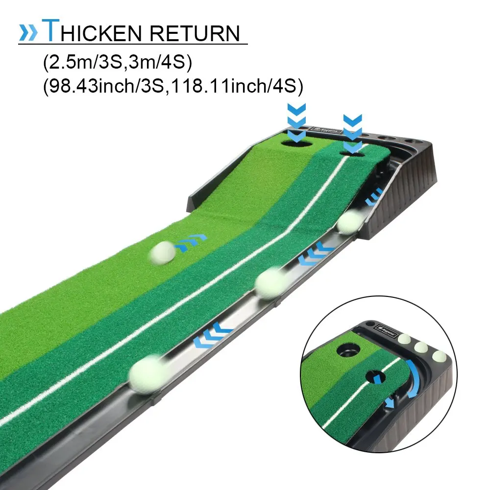 Satılık Kapalı Golf Vuruş Yeşil Mat Otomatik Top Dönüş Sistemi Mini Golf Uygulama Eğitim Yardımları Golf Hediyeler Ev Ofis Için Arka Bahçe