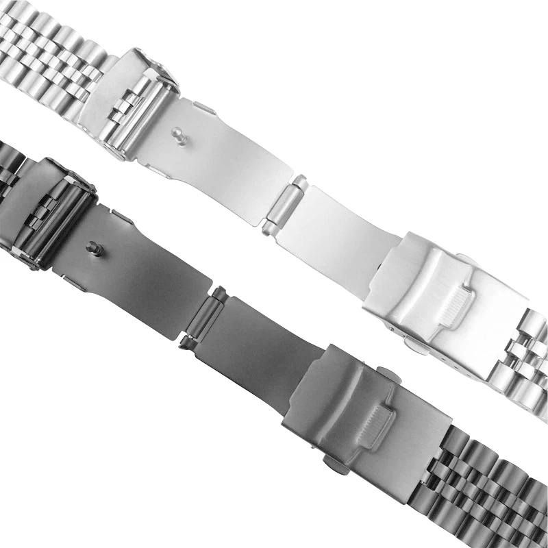 Stainless Steel Watch Bracelet Strap 20mm 22mm 24mm Women Men Silver Solid Metal Watch Band Strap Accessories