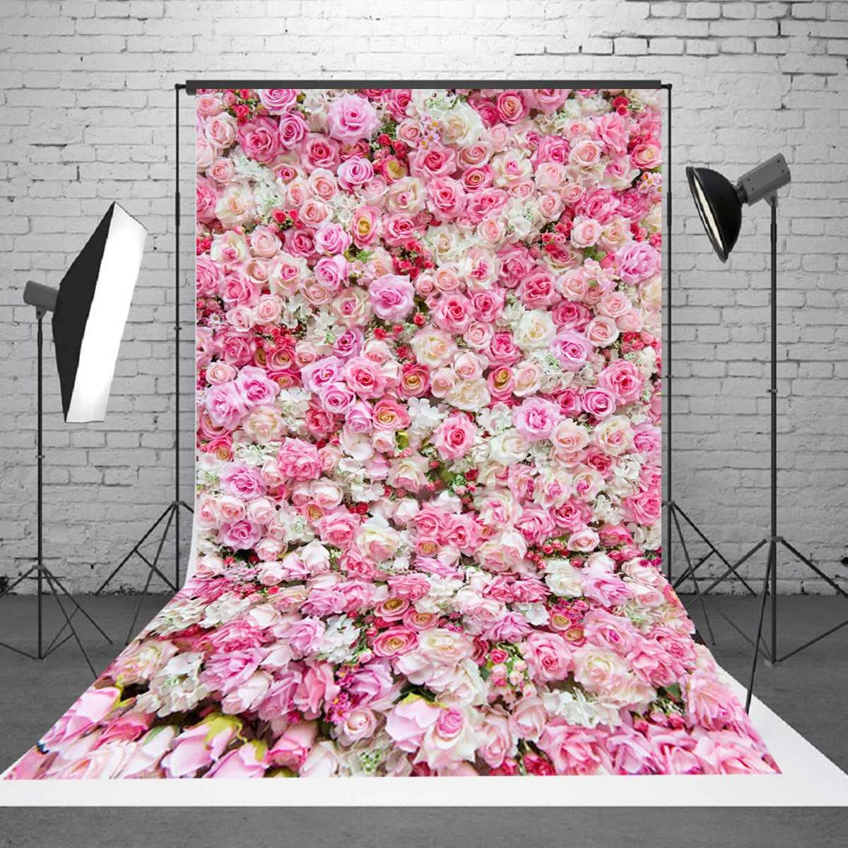 

5*7 Feet Rose Flowers Wall Photography Background Party Wedding Christmas Decor Baby Photo Backdrop Studio Supplies Props