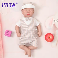 ivita wb1507 46cm 3 2kg boy eyes closed high quality full body silicone alive reborn dolls baby realistic toys for children
