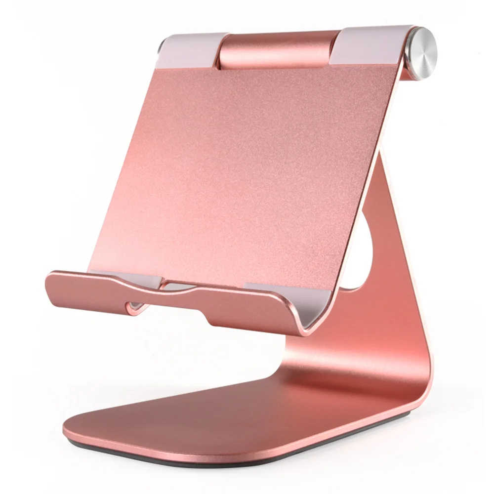 Large Rose Gold Универсальная регулируемая алюминиевая подставка для планшета Настольный держатель для телефона кронштейн для iPhone iPad samsung huawei Аксессуары для планшетов - Цвет: Large Rose Gold