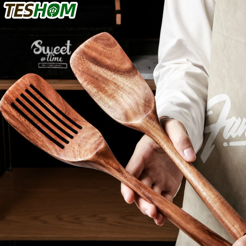 

Wooden Spatula Cookware Shovel For Non-Stick Pan Spoon Cooking Utensils Tool Wooden Gadgets Cookware For Kitchen Accessories