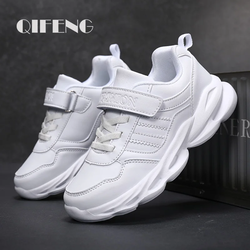 

Children Shoes Boys Student Kids Summer 5 8 Popular New Casual Leather Footwear Chunky White Sneakers Fall Winter School Fashion