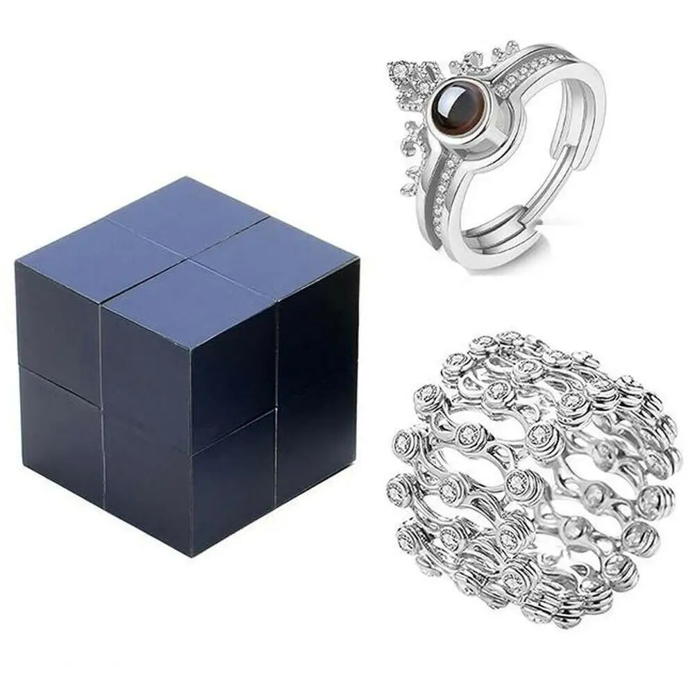 

Cube Ring Box Valentine's Day Gift 100 Language I Love Jewelry Rings Accessories(only Box) You With Box Jewelry U7B0