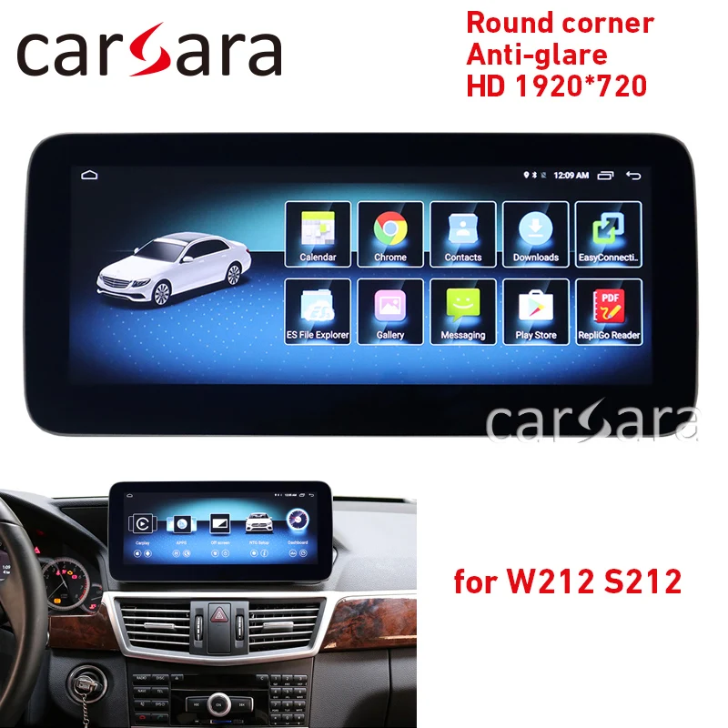 W212 mercede Android сенсорный экран головное устройство радио 10-15 E250 E300 10,2" 4G ram 64 rom Дисплей gps навигация мультимедийный плеер