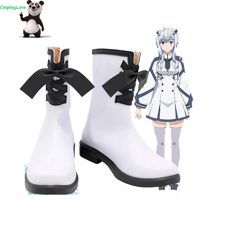 

CosplayLove The Misfit of Demon King Academy Maou Gakuin Misha Necron White Cosplay Shoes Long Boots Leather Custom Made