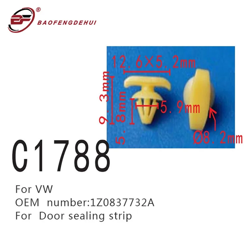 

Car Screws For Volkswagen 1z0837732a Positioning Door Sealing Strip Buckle