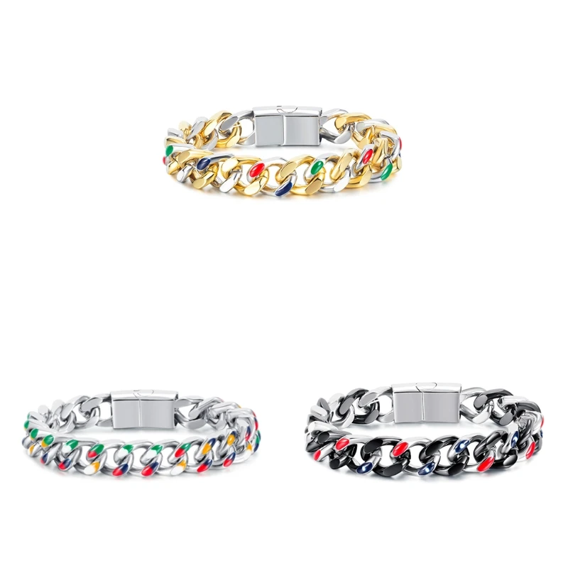 

21cm/8.26in Vintage Punk Chain Bracelet Titanium Steel Simple Gifts